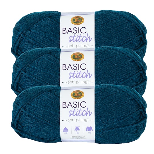3 Pack Lion Brand® Basic Stitch Anti Pilling™ Yarn